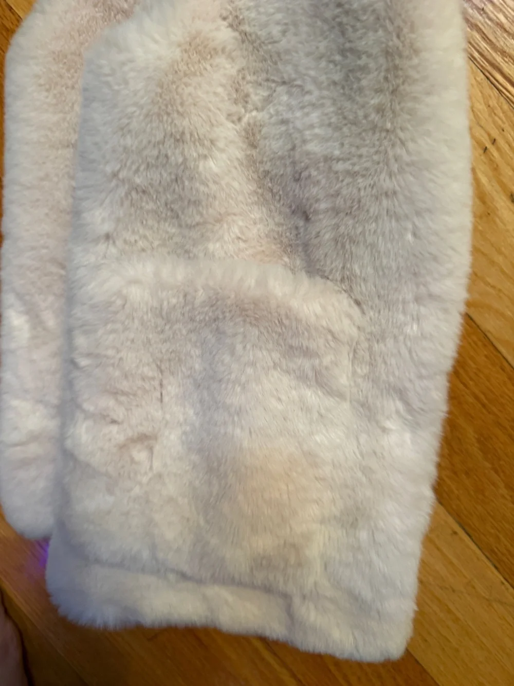 Zara Cream Faux Fur Vest Girls